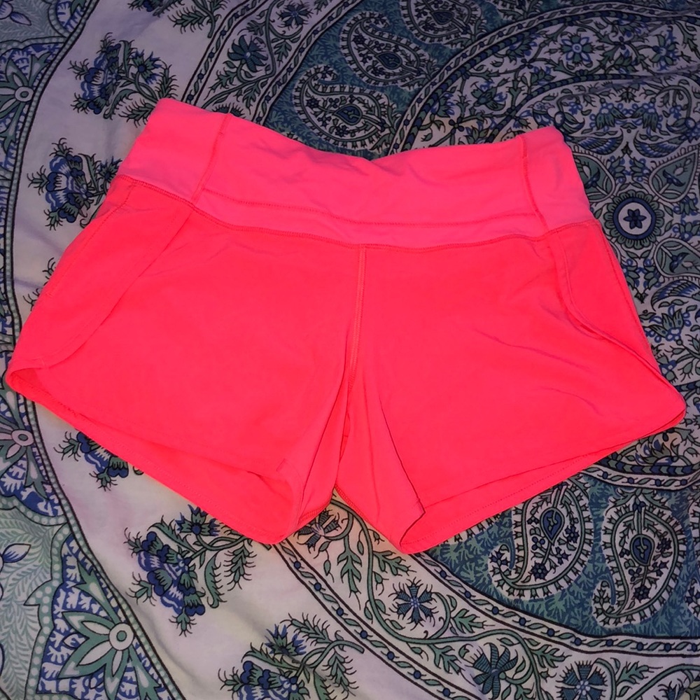 Hot Pink/Coral Lulu Running Shorts